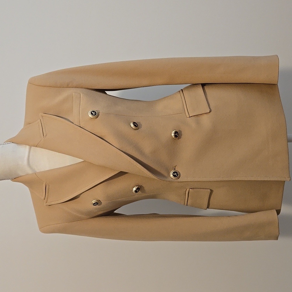 Zara Camel Double-Breasted Blazer XS